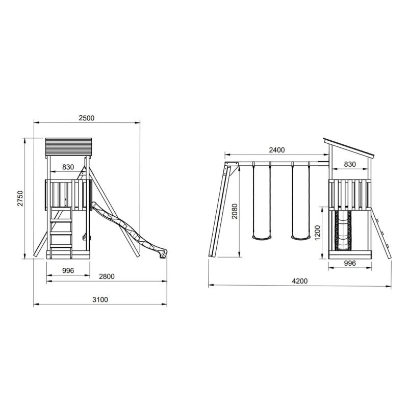 Parque infantil Masgames Talaia L + Columpio