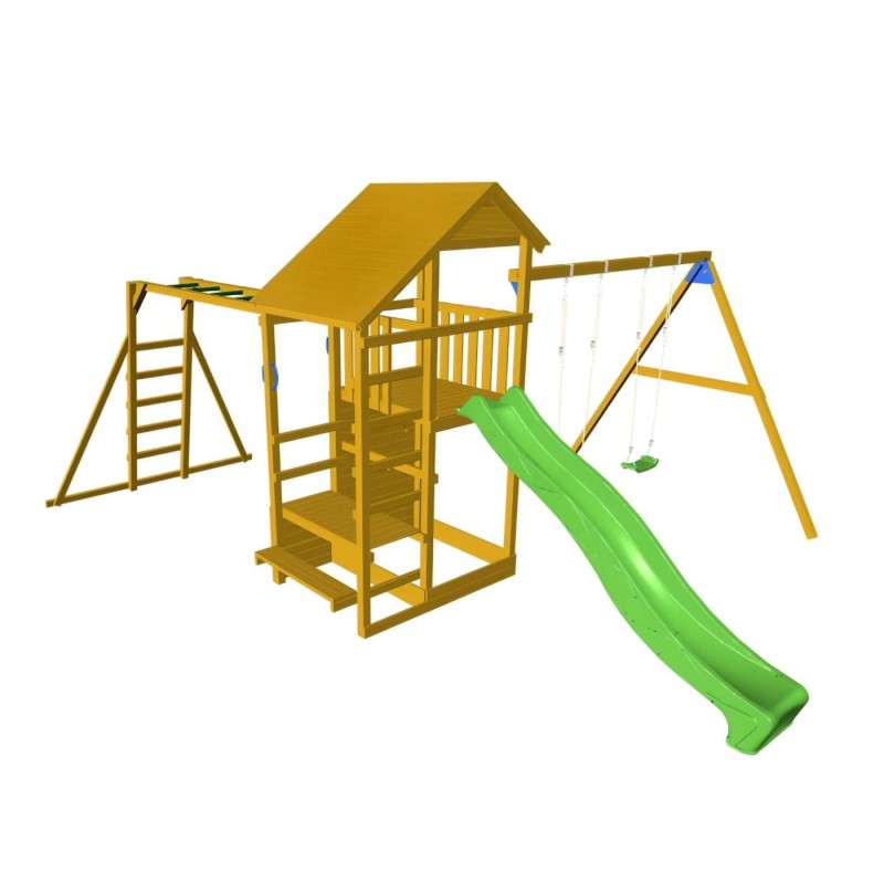 Parque infantil Masgames Teide XL + Columpio + Escalera de Mono