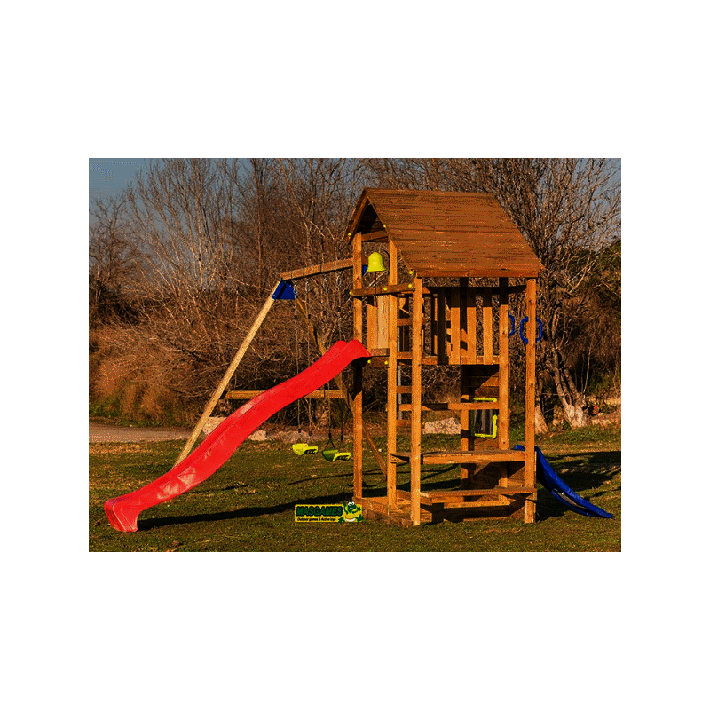 Parque infantil Masgames Teide XL + Columpio + Escalera de Mono