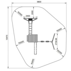 Parque infantil Masgames Teide XL + Columpio + Escalera de Mono