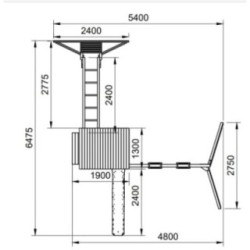 Parque infantil Masgames Teide XL + Columpio + Escalera de Mono