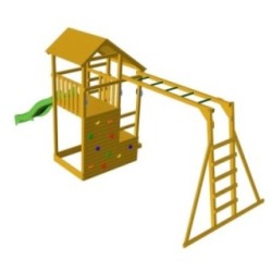 Parque infantil Masgames Teide XL + Columpio + Escalera de Mono