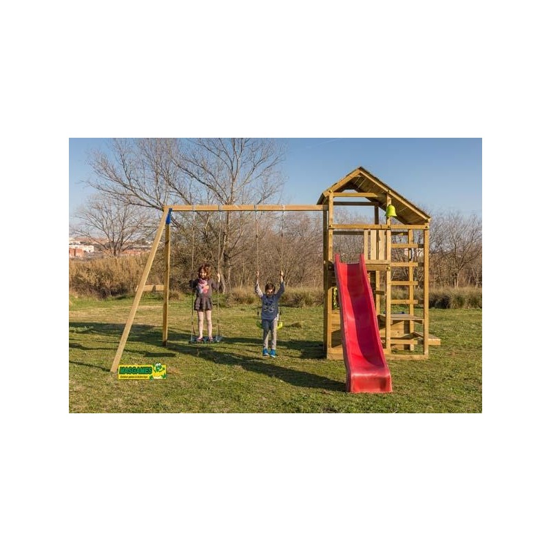Parque infantil Masgames Teide XL + Columpio + Escalera de Mono