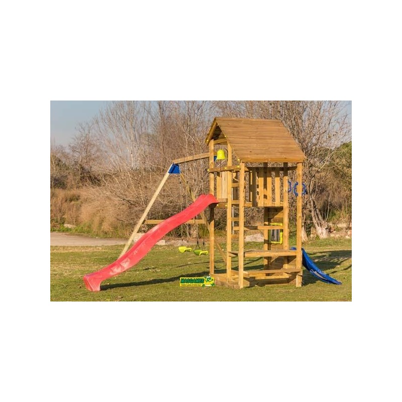 Parque infantil Masgames Teide XL + Columpio + Escalera de Mono