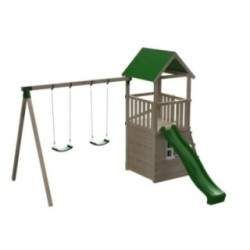 Parque infantil Masgames Tibidabo L con techo de lona + Columpio