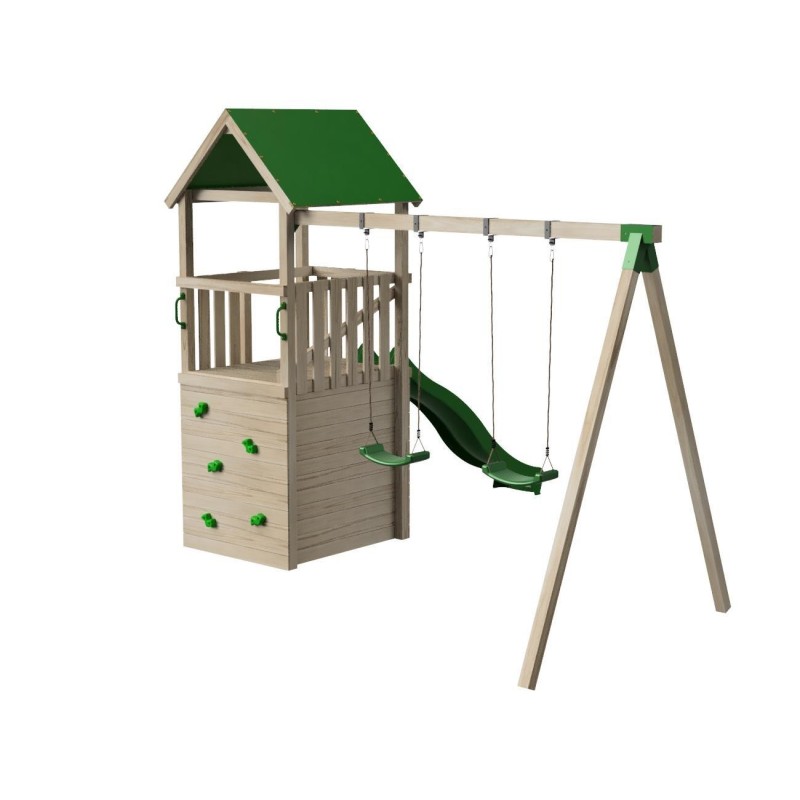 Parque infantil Masgames Tibidabo L con techo de lona + Columpio