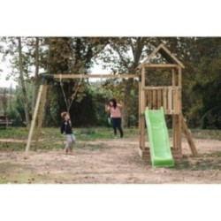 Parque infantil Masgames Tibidabo L con techo de lona + Columpio