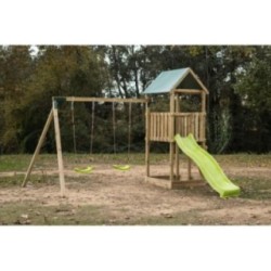 Parque infantil Masgames Tibidabo L con techo de lona + Columpio