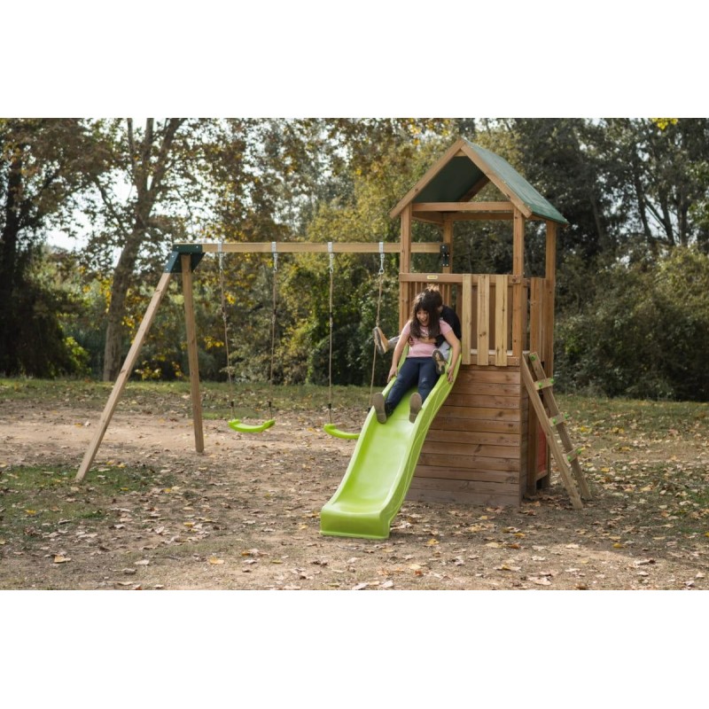 Parque infantil Masgames Tibidabo L con techo de lona + Columpio