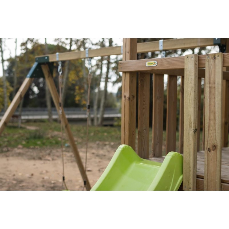 Parque infantil Masgames Tibidabo L con techo de lona + Columpio