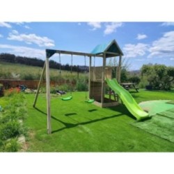 Parque infantil Masgames Tibidabo L con techo de lona + Columpio