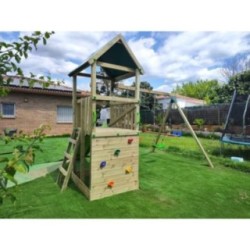 Parque infantil Masgames Tibidabo L con techo de lona + Columpio