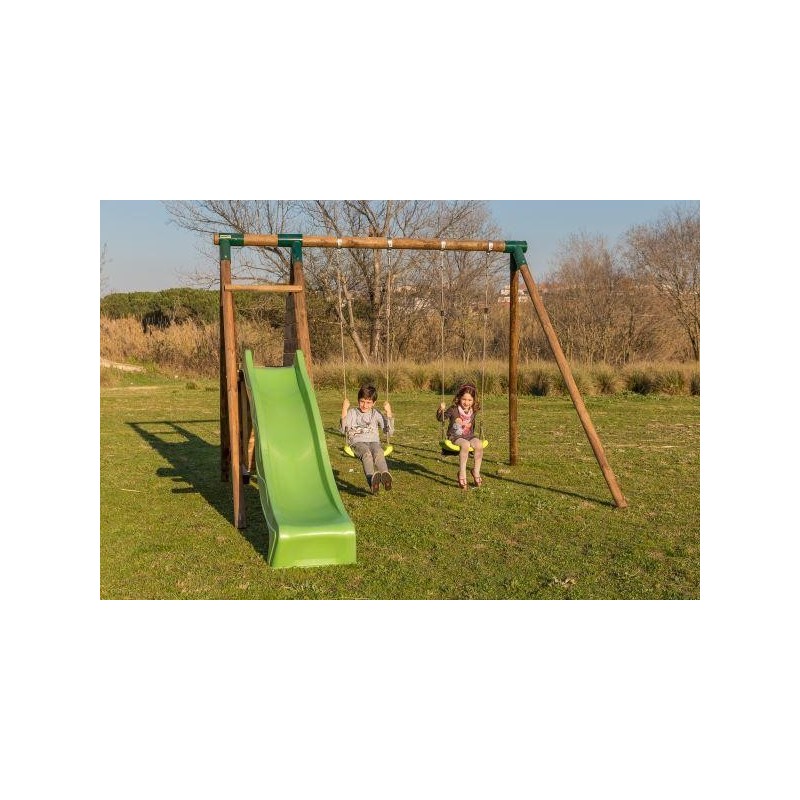 Parque infantil Masgames Mauna Loa L madera redonda