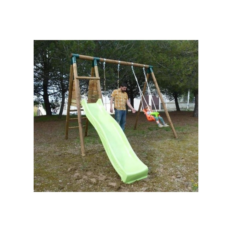 Parque infantil Masgames Mauna Loa L madera redonda