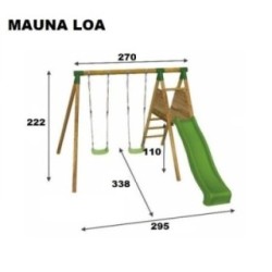 Parque infantil Masgames Mauna Loa L madera redonda