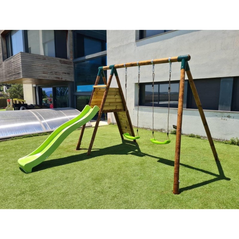 Parque infantil Masgames Mauna Loa Academy L + Rampa (madera redonda)