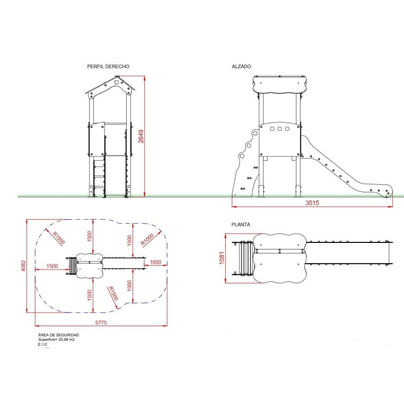 Parque infantil MINI SINGAPUR (torre escorrega)