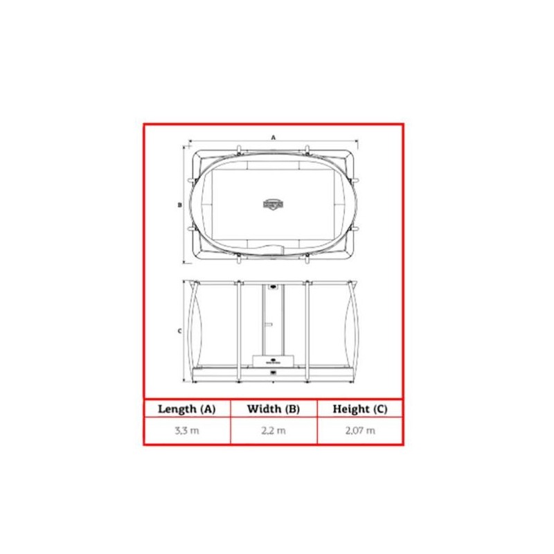 Cama elástica BERG InGround Ultim Champion 330 + Red Deluxe