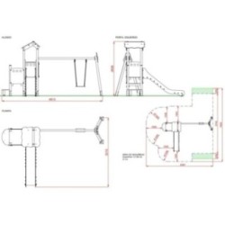 Parque infantil OSLO con columpio