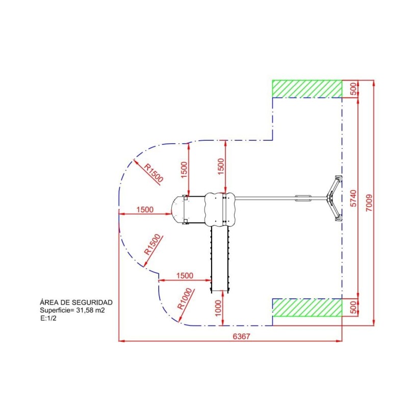 Parque infantil OSLO con columpio