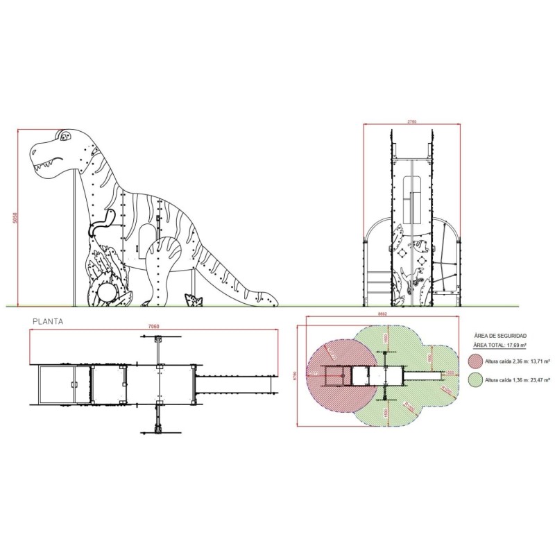 Parque infantil Dinossauro T-REX
