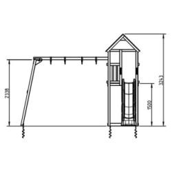 Parque infantil Masgames Kiosk XL + Columpio