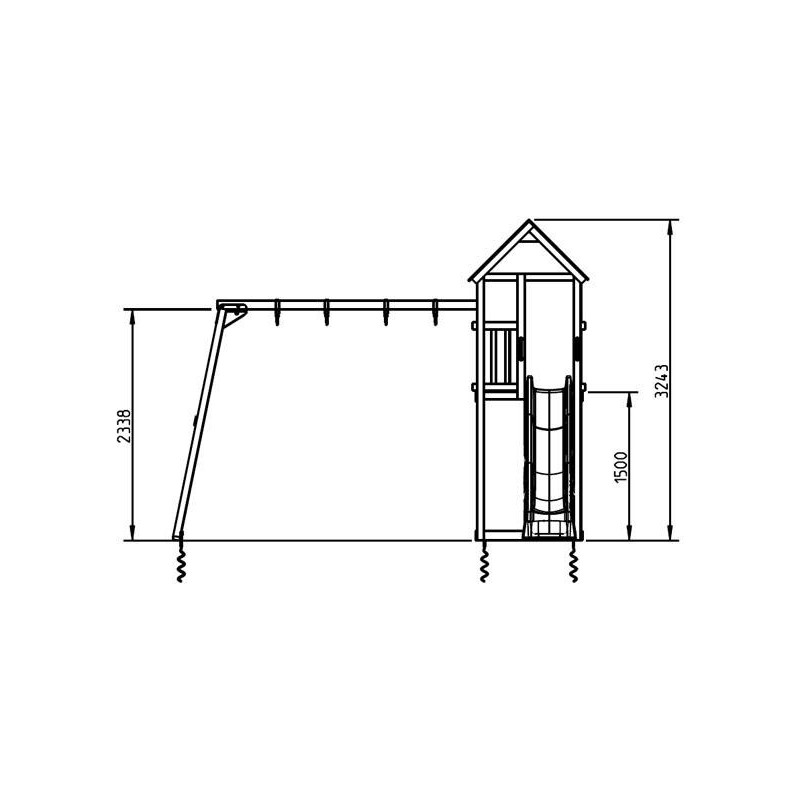 Parque infantil Masgames Kiosk XL + Columpio