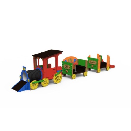 Parque infantil Comboio da mina: Locomotiva + 2 vagões