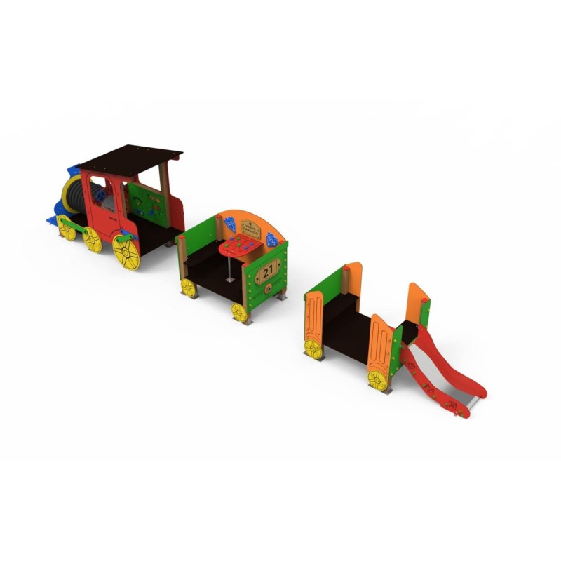 Parque infantil Comboio da mina: Locomotiva + 2 vagões