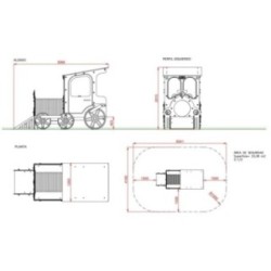 Parque infantil A locomotiva do comboio mineiro