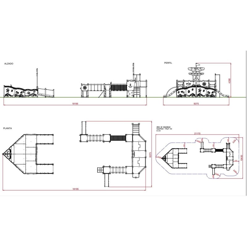 Parque infantil Adaptado BARCO TRANSATLÁNTICO