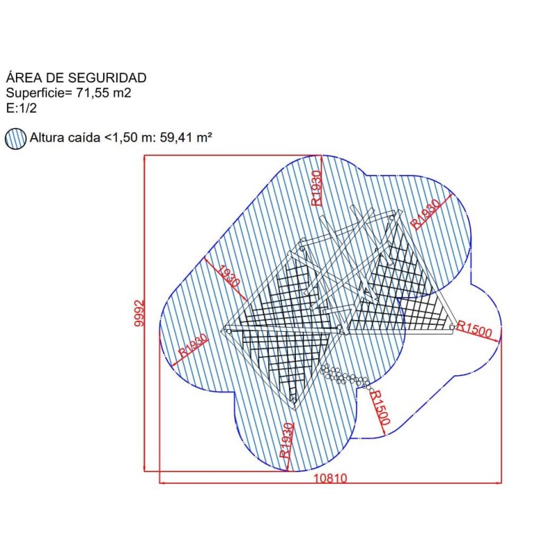 Parque de madera de robínia MIKADO URUS