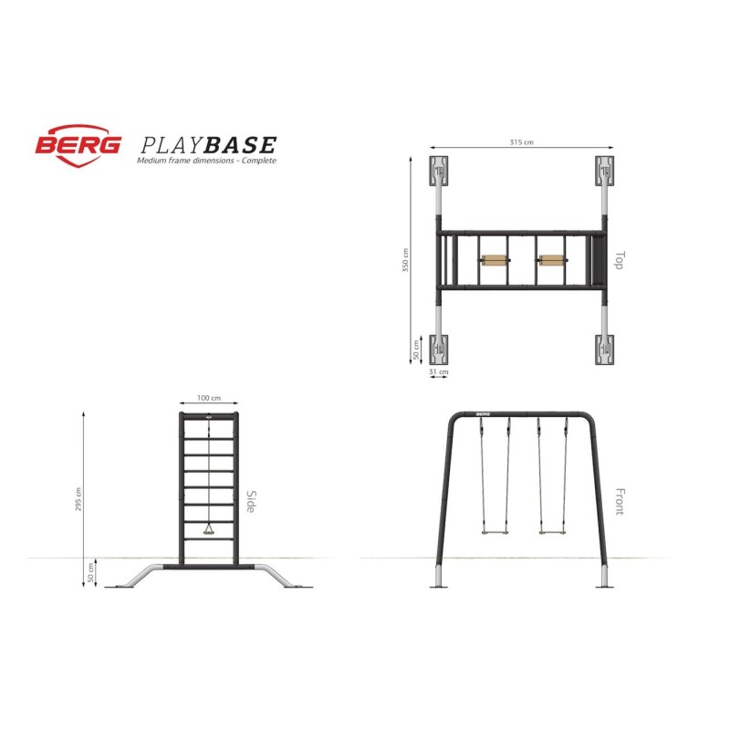 Parque metálico BERG Playbase Medium