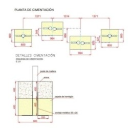 Pasarela de equilibrio de madera de robinia GoldenGate