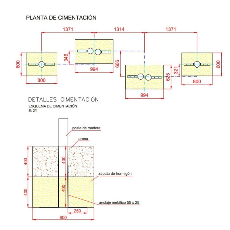 Pasarela de equilibrio de madera de robinia GoldenGate