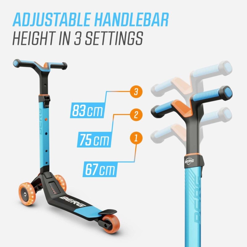 Patinete BERG Nexo Lights Plataforma LED Azul