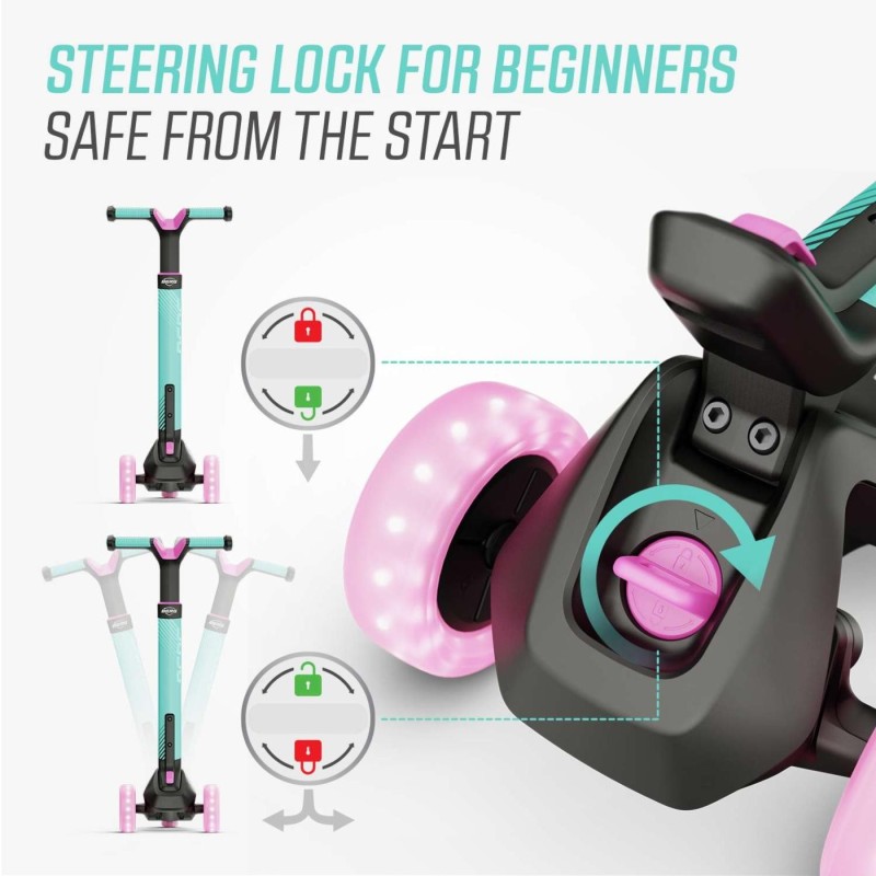 Patinete BERG Nexo Lights Plataforma LED Menta