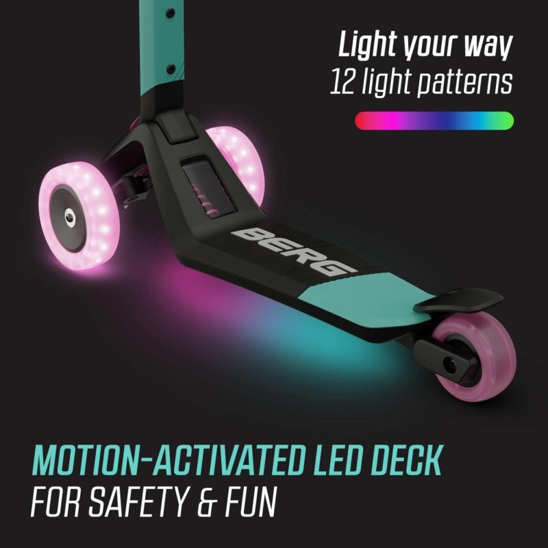 Patinete BERG Nexo Lights Plataforma LED Menta