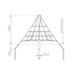 Piràmide de Cordes MEROE de tres costats (2 m)