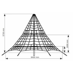 Pirámide de cuerdas Cholula (5,5 m)