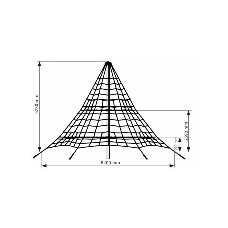 Pirámide de cuerdas Cholula (5,5 m)