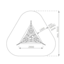 Pirâmide de corda de Tikal com três lados (2,7 m)