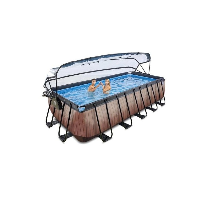 Piscina Amatista 540 Madera con cubierta y agua caliente