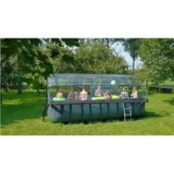 Piscina Amatista 540 Madera con cubierta y agua caliente