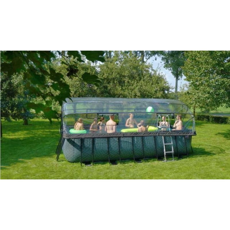 Piscina Amatista 540 Madera con cubierta y agua caliente