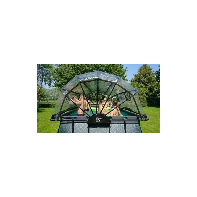 Piscina Amatista 540 Madera con cubierta y agua caliente