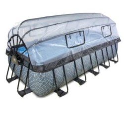 Piscina Ametista 540 Pedra com cúpula e água quente