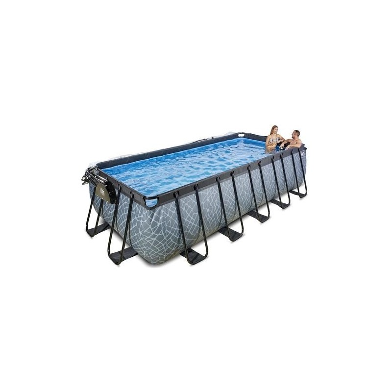 Piscina Amatista 540 Piedra con cubierta y agua caliente