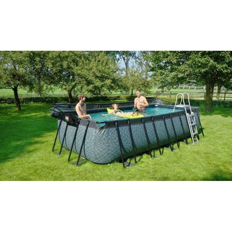 Piscina Amatista 540 Piedra con cubierta y agua caliente