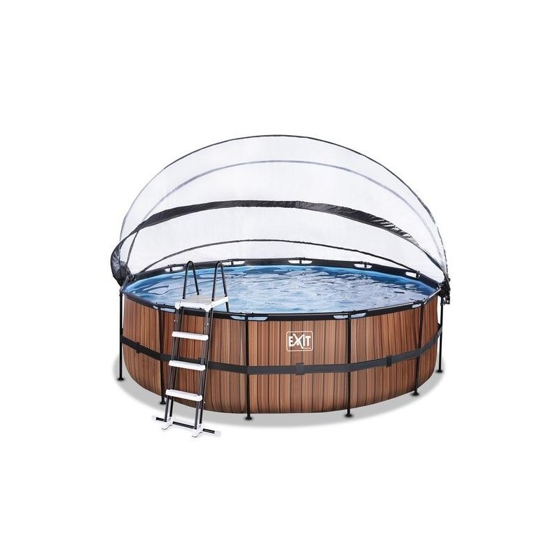 Piscina Coral 450 Madera con cubierta y agua caliente